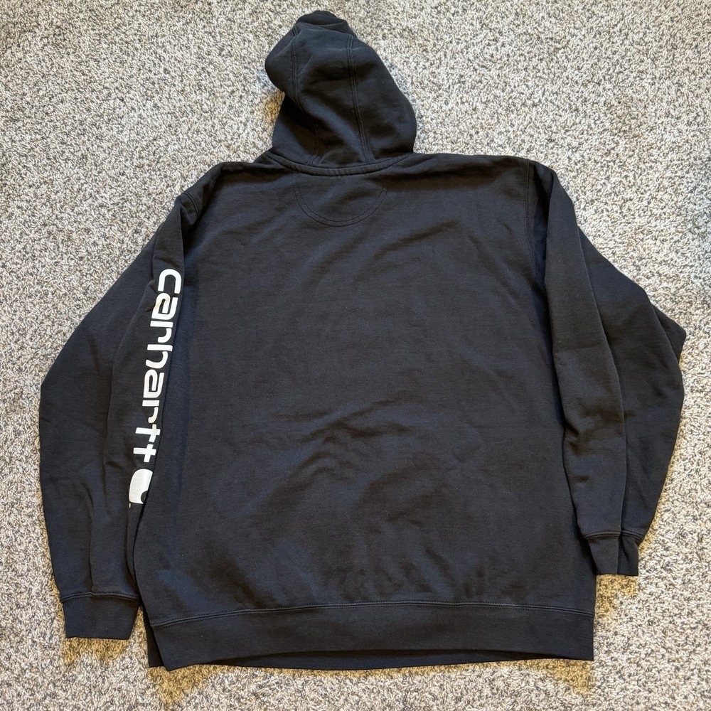 Carhartt Loose Fit Heavyweight Hoodie Men Size 2XL Black Hooded Pocket K288 BLK - Picture 6 of 7